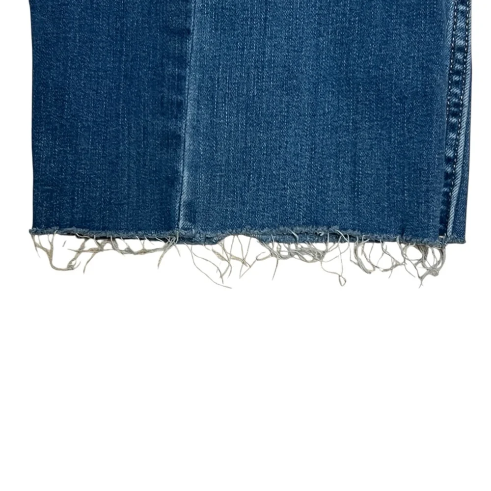Hollister Two-Tone Blue Patchwork Flare Jeans - Picture 5 of 14